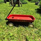 Vintage Hamilton Greyhound Red Metal Coaster Wagon