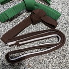 Martial Arts Striped Double Wrap Karate taekwondo judo Belts - 8 Pcs