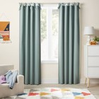 42 w X 84 l Tie Top Embellished Kids  Blackout Window Curtain Panel Green