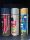 Vintage Spray Paint 3 Can Lot  1x  Paper Label With Metal Lid 