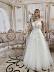 Ball Gown Wedding Dress Lace Floral Appliqu  s Bridal Us Size 8