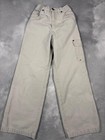 Y2k Columbia Khaki Wide Leg Cargo Utility Pants Youth 12