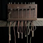 Antique Operator   s Switchboard Patch Bay W  Weighted Lines  Cloth Cables