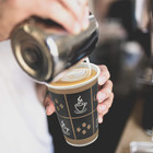  12 Oz - 100 Sets With Lids  Premium Paper Hot Coffee Cups With Resealable Lids 