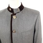 Lodenfrey Janker Mens Sz 50 Gray Brown Wool Jacket Velvet Loden Coat