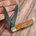 Remington Backwoods Trapper 3 5  Closed Bone Handles Folding Pocket Knife