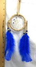 Native American Dream Catcher  3  Beige blue Dreamcatcher  Cherokee  Coa  dc3-12