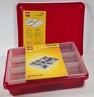 Lego 4092 Storage Box S Red With 4096 Sorting Tray And Lid  New Old Stock