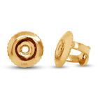 1 Pair Genuine Real 14k Yellow Gold Threaded Screw Off Earring Back Replacement