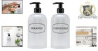 Chic 16oz Pump Dispenser Set For Shampoo   Conditioner - Frosted Clear Design