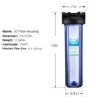 Geekpure 20 Inch Clear Whole House Water Filter Housing - 4 5  X 20  - 1  Port