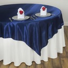 Navy Blue 60x60  Satin Square Table Overlay Wedding Catering Supplies Sale
