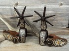 Gorgeous Mexican Chihuahua Large Engraved Spurs W  Straps