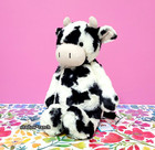 Jellycat Bashful Calf - Medium 12  - Black White Cow Farm Lovey - New With Tags