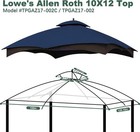 Jancanopy Red 10x12 Replacement Gazebo Cover For Lowe s Gazebo Model Tpgaz