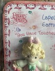 Vintage Precious Moments Lapel Pin   Earring Set You Have Touched So Many Hearts