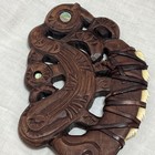 Vintage 9    Maori Polynesian Carved Patu Wahaiki War Club Shell Eyes