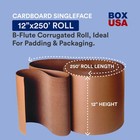 Box Usa Corrugated Cardboard Roll Kraft  12  X 250 12x250   Kraft