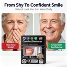 Upper   Lower Full Mouth Silicone Dentures  Lifelike Fake Teeth  Ideal For Daily