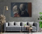 Ren   Magritte Wall Art  The Lovers Canvas Reproduction Color Splash Canvas Print