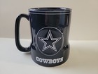 Dallas Cowboys Lg  Coffee Mug Cup Official Nfl Football Blue Raised Star 18oz