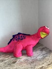 Vintage 1992 Fisher Price Brontosaurus Plush Hot Pink Puffalump Dinosaur Cute