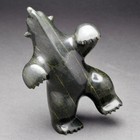 Inuit Art Eskimo Carving Etulu Salomonie Dancing Bear  