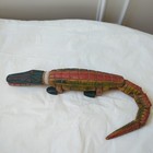 Antique Carved Wooden Marionette Alligator Puppet Vintage Handcarved Crocodile