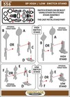 N Scale Sp Common Standard High Switch Stands Kit-4 Per Pack  580 