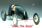 Post War Mccoy Railton Tether Car Cast Aluminum Pan  Fiberglass Top
