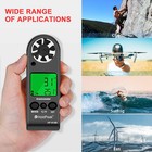 Pocket Digital Anemometer Wind Speed Meter 0 3-30m s Wind Temperature Gauge New