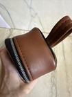 Rare Kodak - Vintage Brown Leather Zip Compact Camera Soft Lined Case