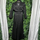 Blue B Jumpsuit Women Large Black Pants Pleated Layered Tie Waist Romper 2575