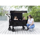 Versatile Stroller Wagon 2 Kids W  Canopy Push Pull Handles Storage Pockets New