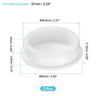 2pcs Silicone Hole Plug Round Rubber Stoppers For 57mm 2 24  Hole White