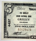 1929  5 National Currency Greeley Pmg 64 Epq Co Bank Note Ch  4437 Fr  1800-1