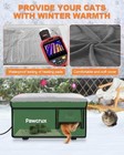 Weatherproof Heated Cat House For Outdoor In Winter  Heated Cat Bed Kitty Shelte