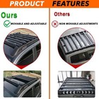 Fits 24-26 Toyota Tacoma Double Cab Aluminum Roof Cross Bars W slide Rail 8pcs