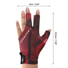 3 Finger Pool Glove Left Hand Billiard Gloves Pool Cue Accessories Black Red