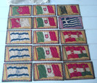 15 Pc Vtg 6 5  Tobacco Variety Country Flag Lot Felt Cigarette Cigar Rugs Italy 