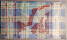 Native American Chief Waterfalls Design Tobacco Felt B12-2 Plaid Back 6x9 B2-37