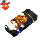Electric Double Arc Usb Plasma Lighter Windproof Flameless Led Display Gadget