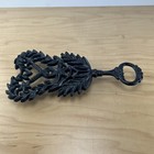 Vintage Jzh Black Cast Iron Footed Trivet 10 75   Long New Condition