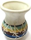 Sioux Indian Native American Art Pottery Vase Signed By Artist 3 1 2  Tall