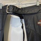 Harley Davidson Black Leather Motorcycle  Chaps Men   s 3xl