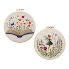 2pc Embroidery Starter Kit For Beginners Cross Stitch Stamped Diy Decor Craftapd