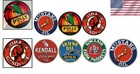 6-piece Vintage Gas Oil Metal Signs  11 8    Round