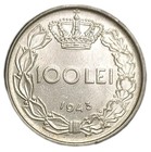 1943 Romania 100 Lei Brilliant Au Coin Mihai I Wwii Era High Grade Km 64