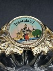 Vintage Disneyland Cut Glass Ashtray Trinkets Mickey Mouse Castle Walt Disney