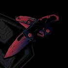 Heretic Knives Medusa Manual Tanto Miami Vice Cel Shading H009-cs-mv